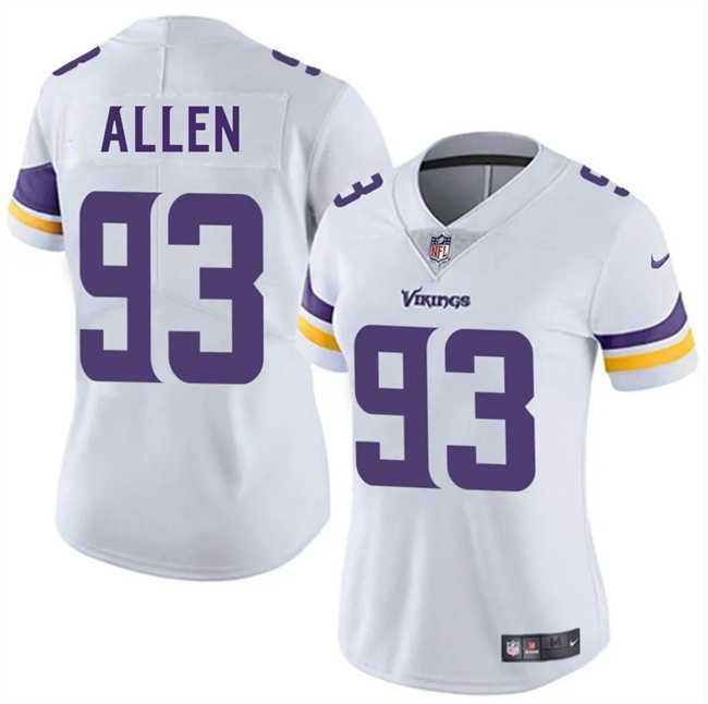Women%27s Minnesota Vikings #93 Jonathan Allen White 2025 Vapor Untouchable Limited Stitched Jersey Dzhi